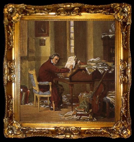 framed  robert schumann A 19th century artists created the impression that Beethoven County, ta009-2